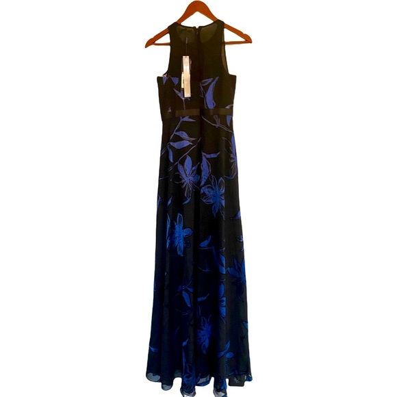 NWT Halston Blossom Burnout Handkerchief Hem Gown - Picture 10 of 11